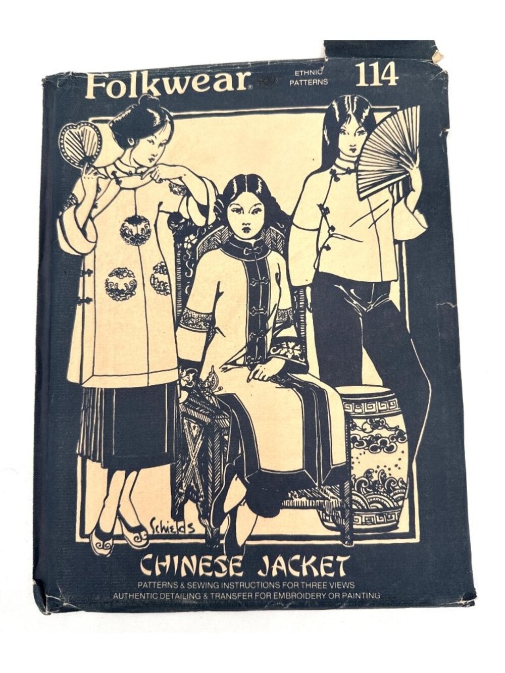 Folkwear 114 Chinese Jacket Sewing Pattern For Women Sizes Petite-Large Ununsed